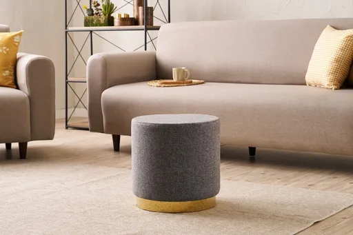 Taburet, Atelier del Sofa, 825BLC5146, Lemn, Antracit