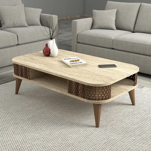 Masuta de cafea, Hanah Home, Eylul, 105x35x60 cm, Travertin