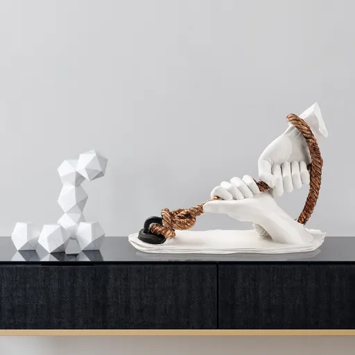 Decoratiune, Unity Of Strength Sculpture, 35x10x25 cm, Poliester, Multicolor