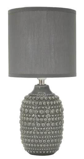 Lampa de masa Points, Mauro Ferretti, 1 x E14, 40W, 15x30.5 cm, ceramica/fier/textil, gri