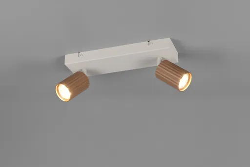 Plafoniera Soka, TRIO, 30x9x14.5 cm, 10W, 2x GU10, metal, gri/maro