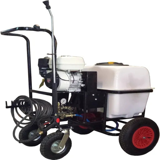 Atomizor profesional pe roti, DVSP-100, Motor Briggs - Stratton, Lance Profesionala, Rola furtun presiune 25M, Bazin 100L, Jet 40 bar