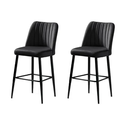 Set de scaune de bar Vento Anthracite and Black, 2buc., antracit, 2 buc.