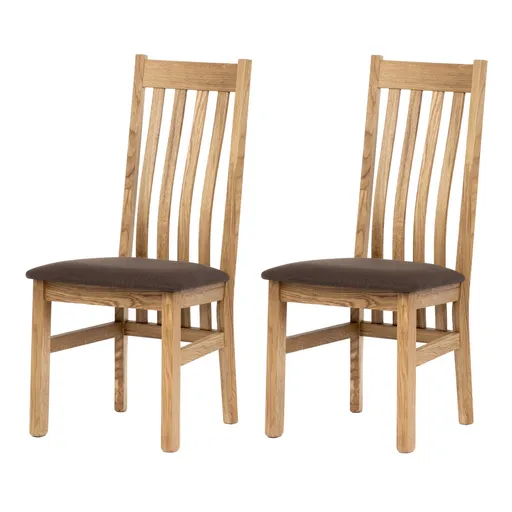 Set de scaune de sufragerie C-2100 BR2, stejar, 2buc., maro