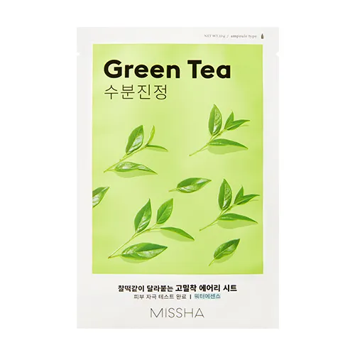 Missha Mască hidratantă cu ceai verde Green Tea (Airy Fit Sheet Mask) 19 g