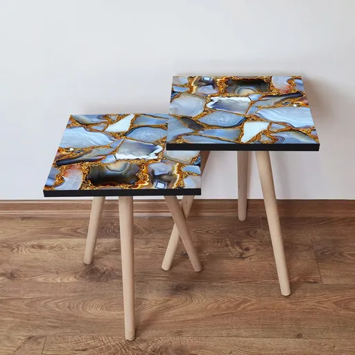 Set masute 2 piese, Hanah Home, 2Shp100, Multicolor