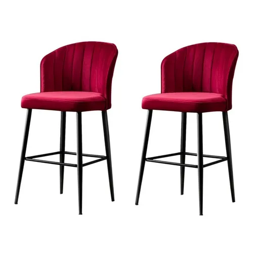Set de scaune de bar Rubi Claret Red, 2 buc., 2 buc.