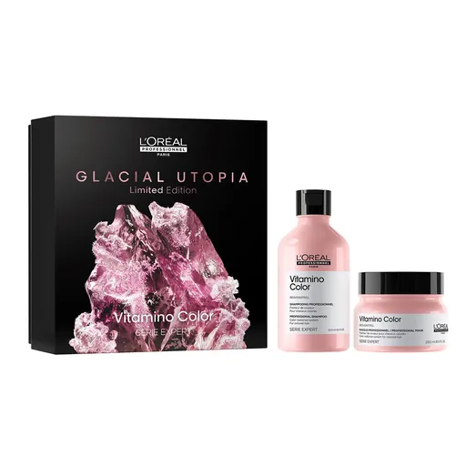 Set De Ingrijire Pentru Stralucirea Parului Vopsit L’Oreal Professionnel Serie Expert Vitamino ColorSampon 300 ml + Masc