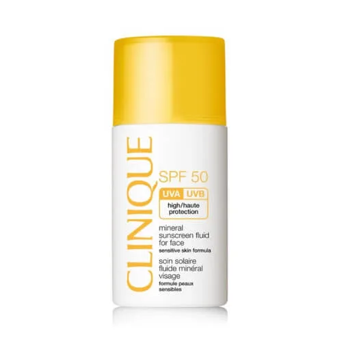 Clinique Lichid de bronzare cu filtre minerale (Mineral Sunscreen Fluid For Face) SPF 50 30 ml