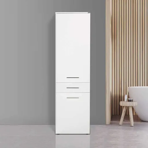 Dulap multifunctional, Hanah Home, Adr-621-Pp-1, 52x187x38 cm, Alb