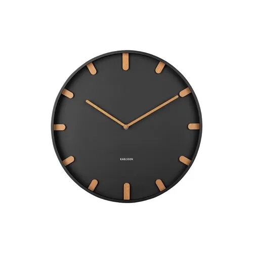 Karlsson 5942BK ceas de perete design 40 cm, negru, negru