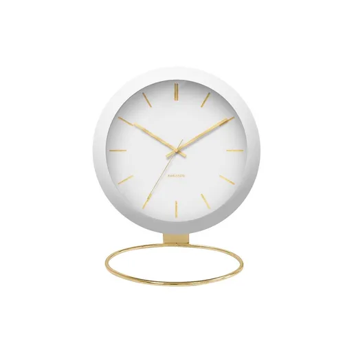 Ceas de design, de masă, Karlsson KA5832WH, 25 cm, alb