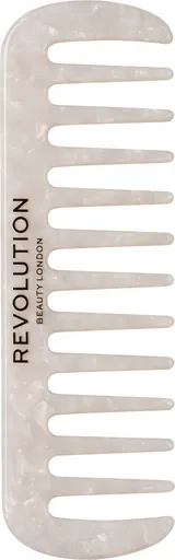 Revolution Haircare Pieptene pentru par creț și gros(Tooth Comb White)
