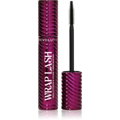 Makeup Revolution Wrap Lash Tubing mascara pentru extensie, rotunjire si volum culoare Burgundy 8.5 ml