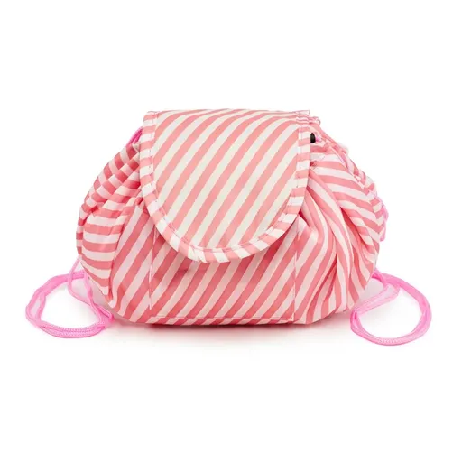 Geanta Cosmetice cu Snur W718 Roz / Alb Oranjollie