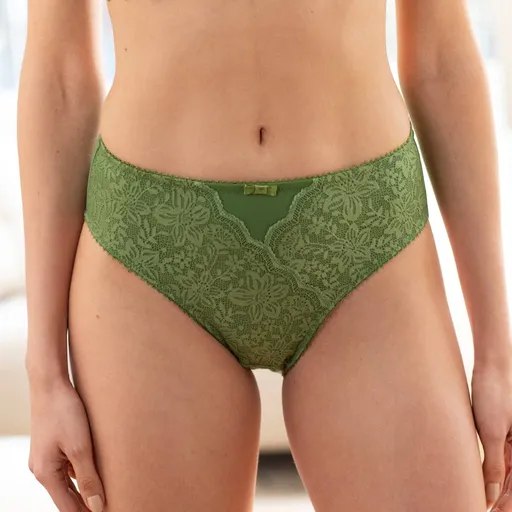 Set de 2 chiloți midi cu talie înaltă, dantelă și tul Guspini de la Confidence Lingerie