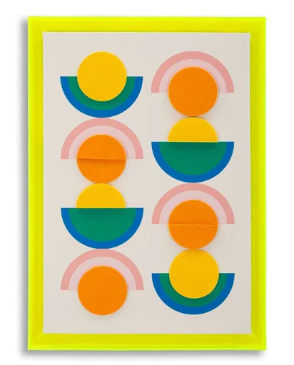 Tablou decorativ Pop Art -W, Mauro Ferretti, 50x70 cm, canvas/lemn de pin/plastic, multicolor