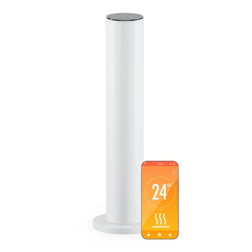 Blumfeldt Încălzitor radiant cu infraroșu SmartFlow Tower, 700 W, Distribuția căldurii 360°, Control WLAN