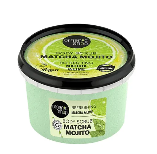 Organic Shop Peeling de corp răcoritor Matcha Mojito Matcha și lime (Refreshing Body Scrub) 250 ml