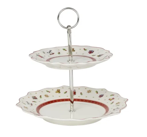 Platou pentru prajituri, Villeroy & Boch, Toy's Delight, 24 cm, portelan premium