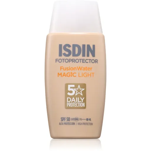 ISDIN Fotoprotector FusionWater Magic Light fluid pentru fata cu protectie solara SPF 50 culoare light 50 ml