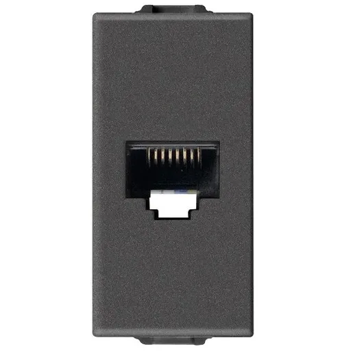 Priza internet 1 modul Vimar Neve Up 09338.9.CM, RJ45 cat5e Netsafe UTP carbon matt