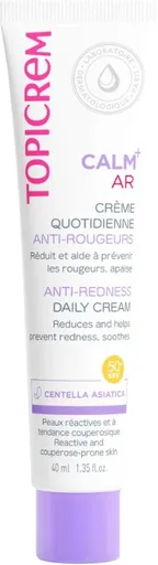 Topicrem Cremă de zi împotriva roșeții SPF 50+ CALM+ (Anti-Redness Day Cream) 40 ml
