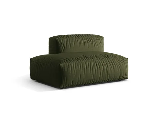 Modul stanga pentru canapea, 2 locuri, Martina-169, Micadoni Home, 133x106x75 cm, tesatura structurata catifelata, verde