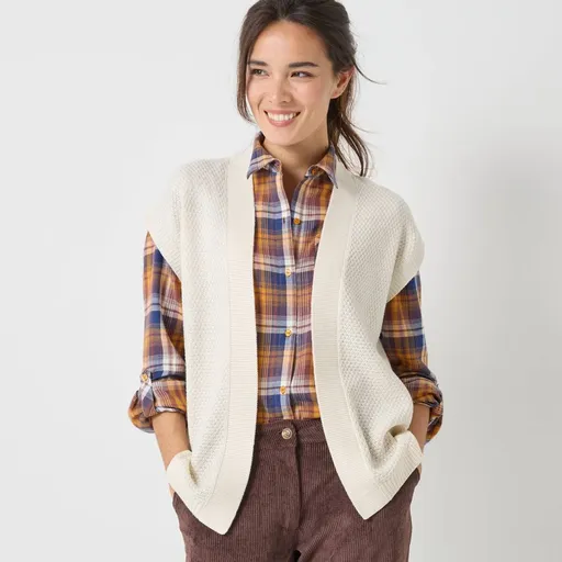 Vestă tricotată cu model de perle