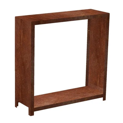 Magazie pentru lemne de grădină Stora 120 x 120 x 40 cm, corten CORGARDEN 1036