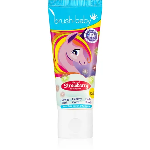 Brush Baby Natural Strawberry Pasta de dinti pentru copii. cu aroma de capsuni de 3 ani 50 ml