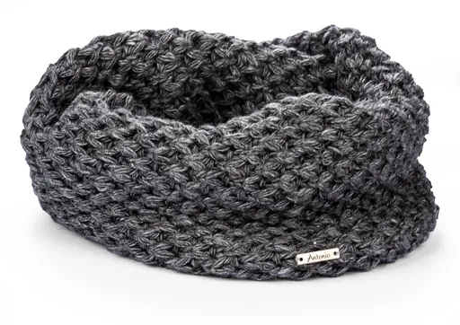 Fular de iarna tricotat (tunel)