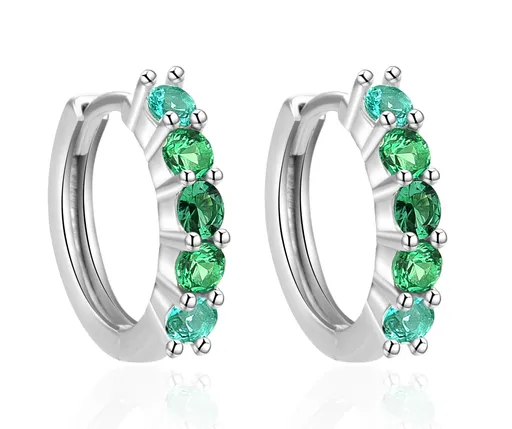 Agato Cercei strălucitori din argint cercuri AGT-E131KGR