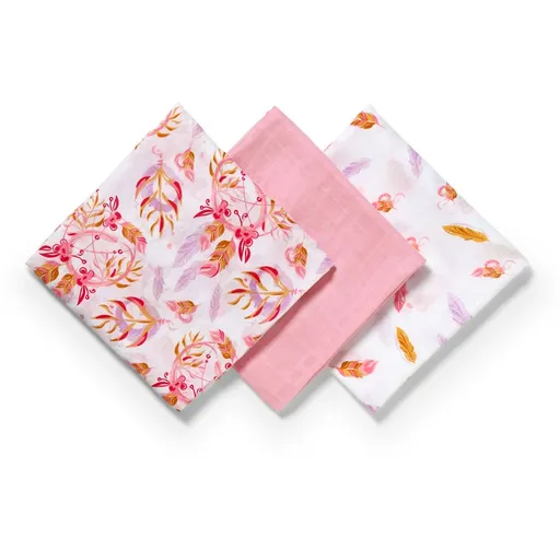 BabyOno Take Care Natural Bamboo Diapers scutece textile Old Pink 3 buc