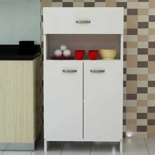 Dulap multifunctional, Hanah Home, Anı, 60x101.8x31.8 cm, Alb