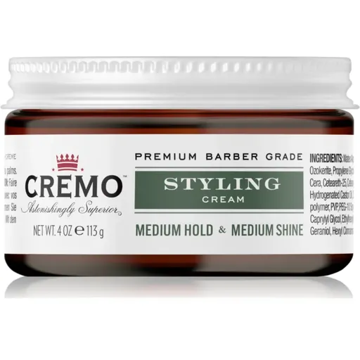 Cremo Hair Styling Cream Medium Styling cremă hidratantă de coafat pentru păr pentru bărbați 113 g