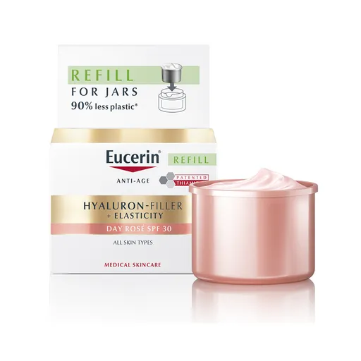 Eucerin Rezerva de înlocuire pentru crema de zi anti-îmbătrânire SPF 30 Hyaluron-Filler+Elasticitate (Day Rosé Cream Refill) 50 ml
