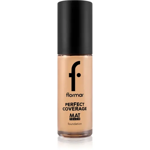 flormar Perfect Coverage Mat Touch Foundation machiaj cu efect matifiant pentru piele mixta spre grasa culoare 303 Classic Beige 30 ml