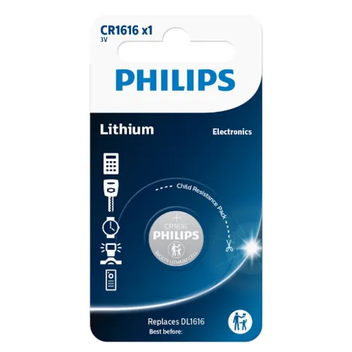 Philips Baterie CR1616 3 V, buton de litiu