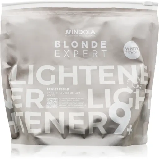 Indola Blond Expert Lightener 9+ pudra decoloranta pentru par vopsit sau suvitat White 450 g