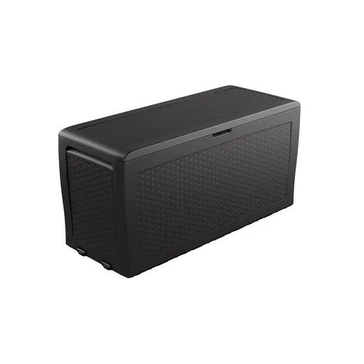 Keter Cutie de depozitare pentru grădină SamoaRattan antracit 270 l, 117 x 57 x 45 cm