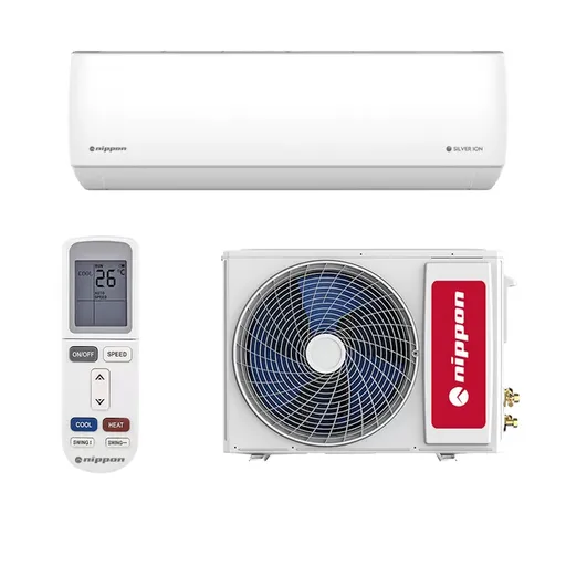 Invertor de aer conditionat Nippon KFR 12DC SILVER ION 2, A++, Până la 24 m2, Capacitate Wi-Fi, Auto-curățare, Filtru ioni de argint, Acoperire specia