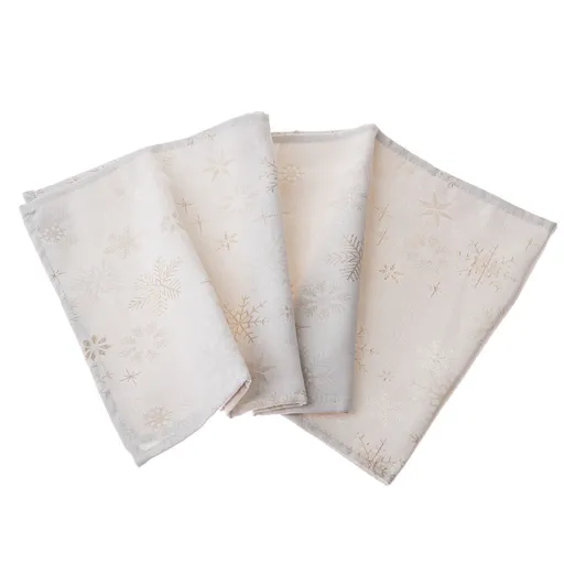 Traversă de masă de Crăciun impermeabilă Mix de fulgi, 33 x 140 cm