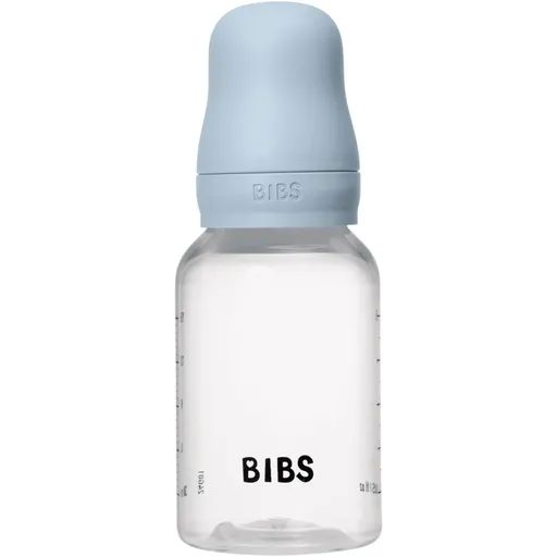 BIBS Anti-Colic Baby Bottle Silicone biberon anticolici cu suzetă din silicon Baby Blue 150 ml