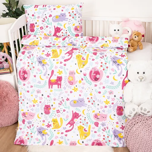 Lenjerie de pat din bumbac pentru copii 4Home Playful Paws, 100 x 135 cm, 40 x 60 cm, 100 x 135 cm, 40 x 60 cm