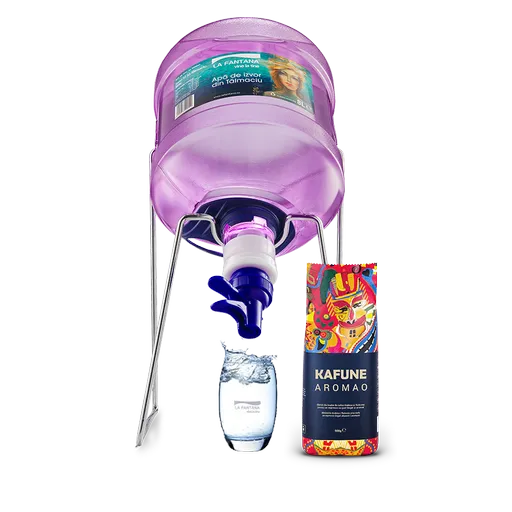 Pachet Start (2 X 8l)  Cafea - 16 Litri Apă Plată De Izvor + 0,5kg Cafea Boabe Kafune Aromao