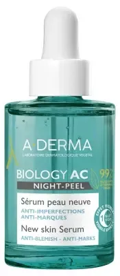 A-DERMA Ser peeling de noapte Biologie AC Night-Peel Serum (New Skin Serum) 30 ml