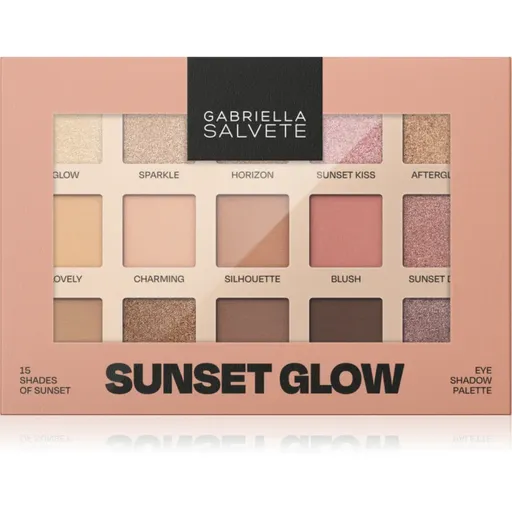 Gabriella Salvete Sunset Glow 15 Shades of Sunset paletă cu farduri de ochi 15 g