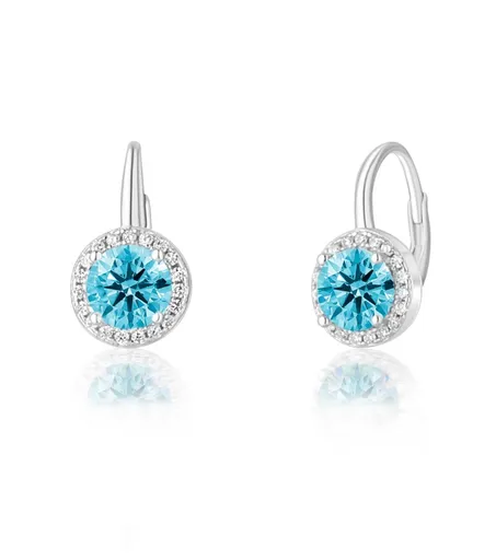 JVD Cercei din argint cu zirconi albaștri SVLE0986XH2M300