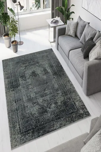 Covor, W932, 80x150 cm, Gri inchis